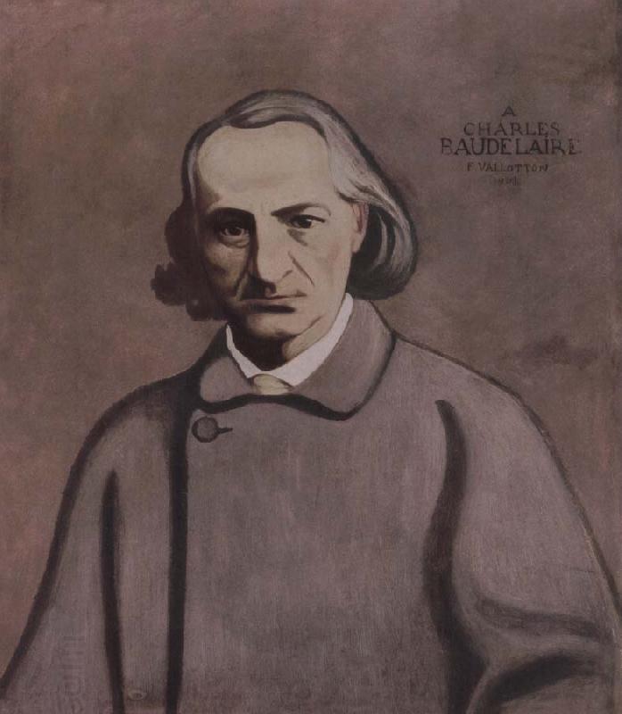 Felix Vallotton Portrait decoratif of Charles Baudelaire oil painting picture